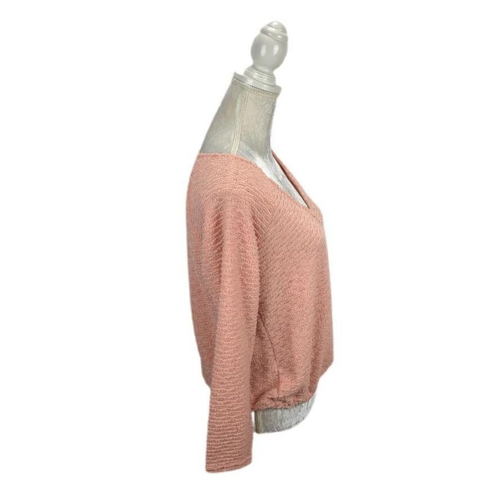 Sanctuary Loose Knit Textured Cropped Sweater Pink‎ - Picture 3 of 7